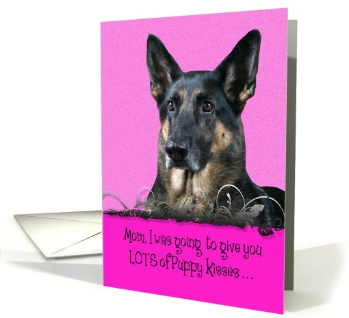 Mother's Day Licker License - featuring a German Shepherd Dog card
