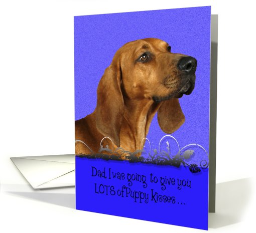 Father's Day Licker License - featuring a Redbone Coonhound card