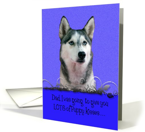 Father's Day Licker License - featuring a Siberian Husky card (818845)