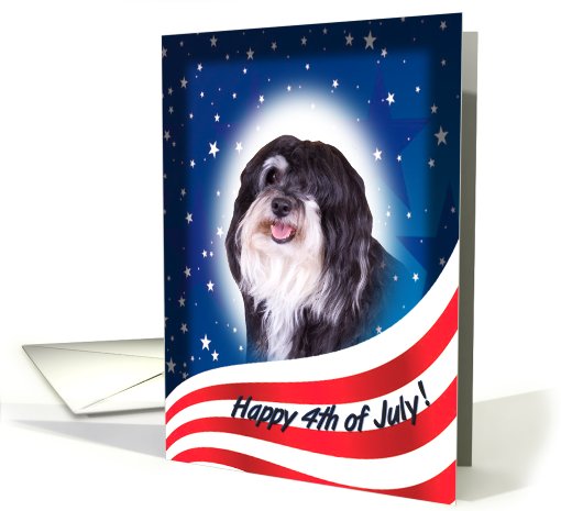 July 4th Card - featuring a Havanese card (823382)