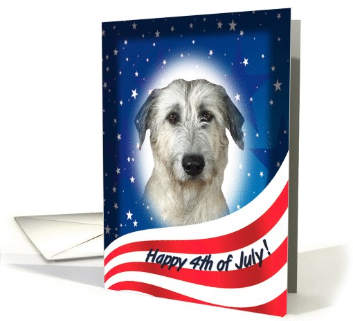 July 4th Card - featuring an Irish Wolfhound card (823396)