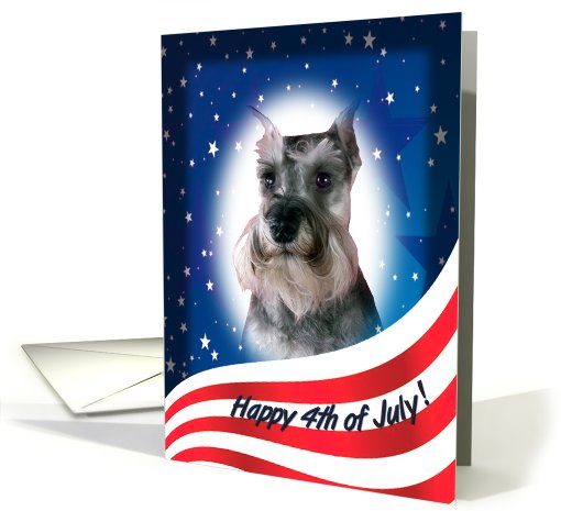 July 4th Card - featuring a Miniature Schnauzer card (823406)