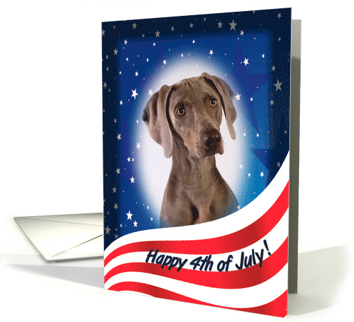 July 4th Card - featuring a Weimeraner card (824119)