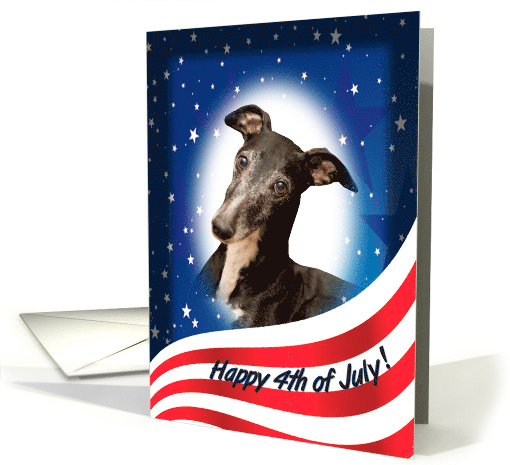 July 4th Card - featuring a Whippet card (824125)