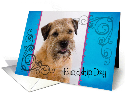 Friendship Day card featuring a Border Terrier card (831504)