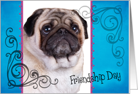 Friendship Day card featuring a Pug card