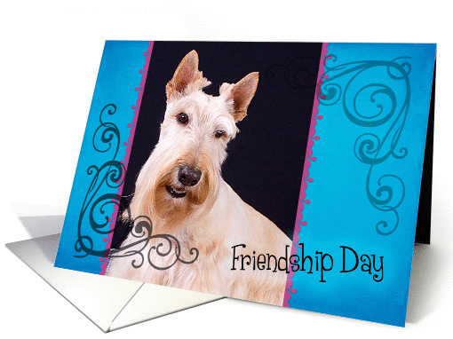 Friendship Day card featuring a wheaton Scottish Terrier card (834126)