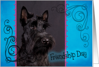 Friendship Day card featuring a Scottish Terrier puppy card