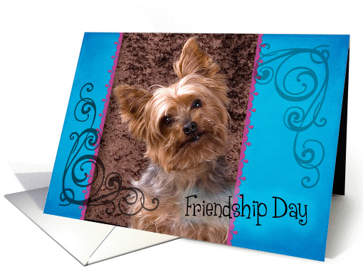 Friendship Day card featuring a Yorkshire Terrier card (834144)