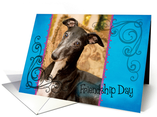 Friendship Day card featuring a Whippet card (834145)