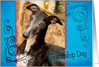 Friendship Day card featuring a Whippet card