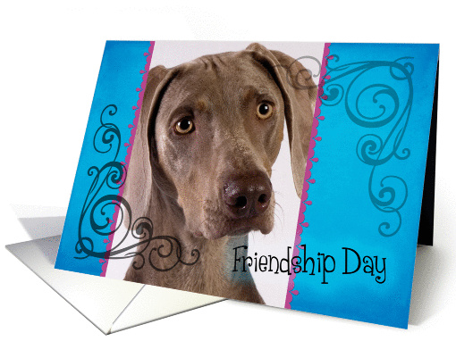 Friendship Day card featuring a Weimaraner card (834147)