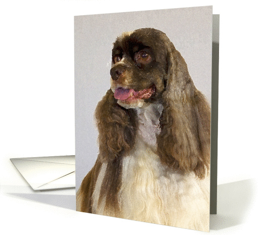 Cocker Spaniel rendered in Digital Artwork card (896248)