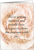 Wedding Invitation customizable, pink rose card