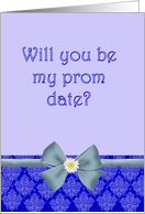 Prom Invitation, shades of blue card