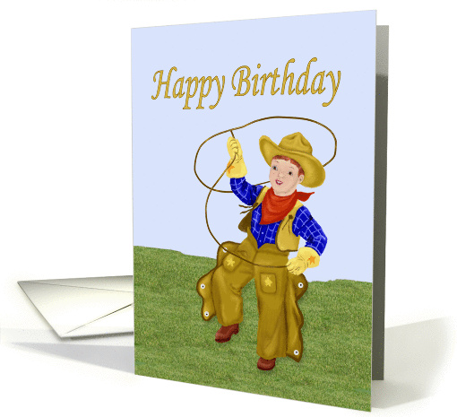 Little Cowboy Birthday, vintage image card (1085790)