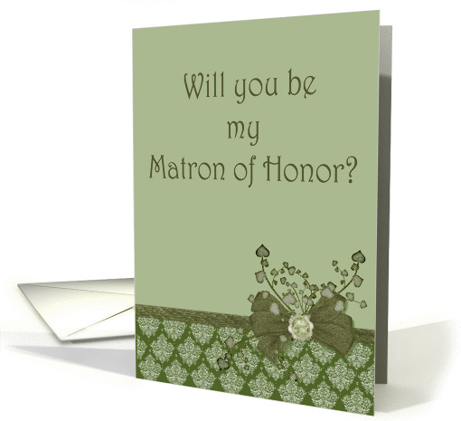 Be my Matron of Honor light green card (1092466)