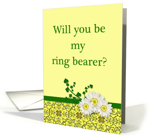 Ring Bearer request with daisies card (1092522)