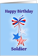 Happy Birtrhday Soldier, Patriotic card