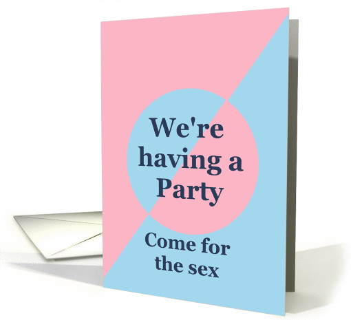 Gender Reveal Party, Pink and Blue card (1383446)