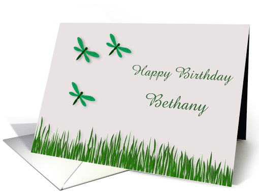 Happy Birthday Dragonflies Customizable card (1386884)