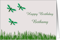 Happy Birthday Dragonflies Customizable card