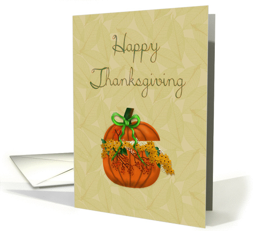 Happy Thanksgiving Pumpkin Centerpiece card (1392322)