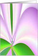 Textured, shiny flower close-up digital illustration. card