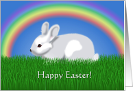 Easter Bunny & Rainbow card