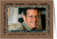 For Dad on Father’s Day From Son - Custom Photo card