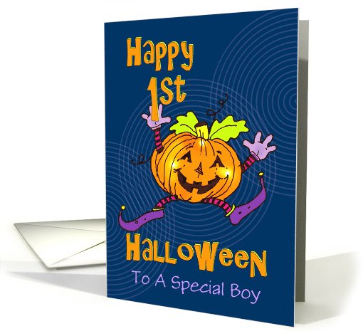 Boy First Halloween Happy Pumpkin card (1124020)