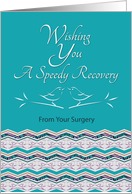 Speedy Recovery From Surgery Bird Pattern card