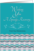 Speedy Recovery From Mastectomy Bird Pattern card