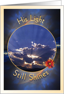 Loss of Husband - His Light Still Shines card