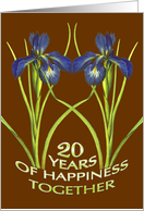 20 Years of Happiness Together, Blue Iris card