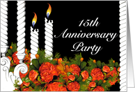 15th Wedding Anniversary Party Invitation card