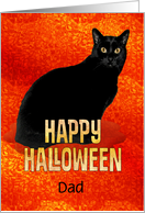 Happy Halloween Dad Black Cat card