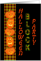 Halloween Block Party Plaid Pumpkins card
