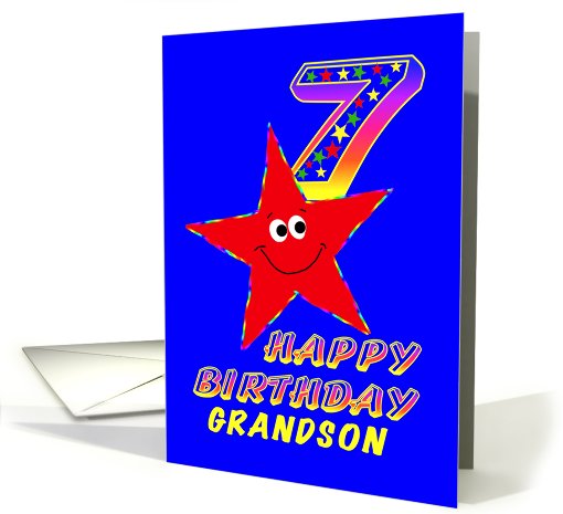 Happy 7th Birthday Grandson card (479385)