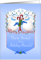 Snowmen Holiday Brunch Invitation card