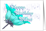 Musical Birthday Wishes for Mimi card