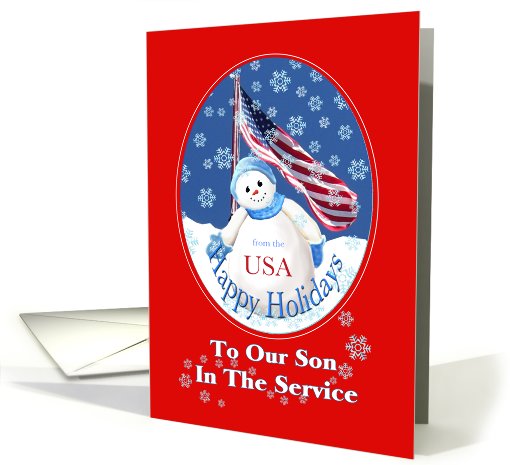 Patriotic Christmas Greeting for Son card (531521)