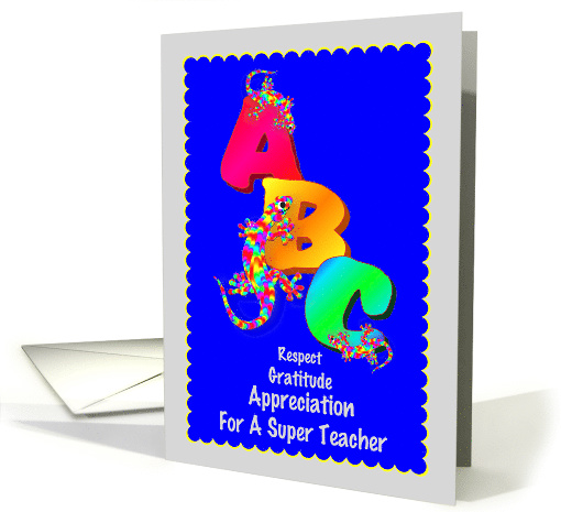 Whimsical Teacher Appreciation Day Thank You with Salamanders card