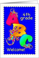 Welcome to 4th Grade for Student card