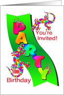 10th Birthday Party Invitation card