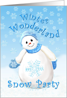 Winter Snow Party Invitation card