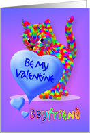 Valentine Kitten Greeting for Boyfriend card