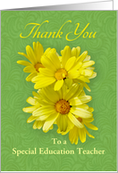 Thank You For Special Education Teacher - Yellow Daisies card