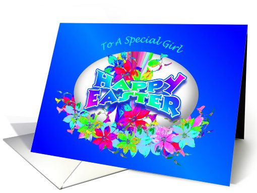 Happy Easter Egg For Girl card (562939)