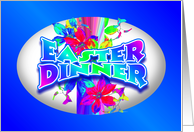 Happy Easter Egg Dinner Invitation card